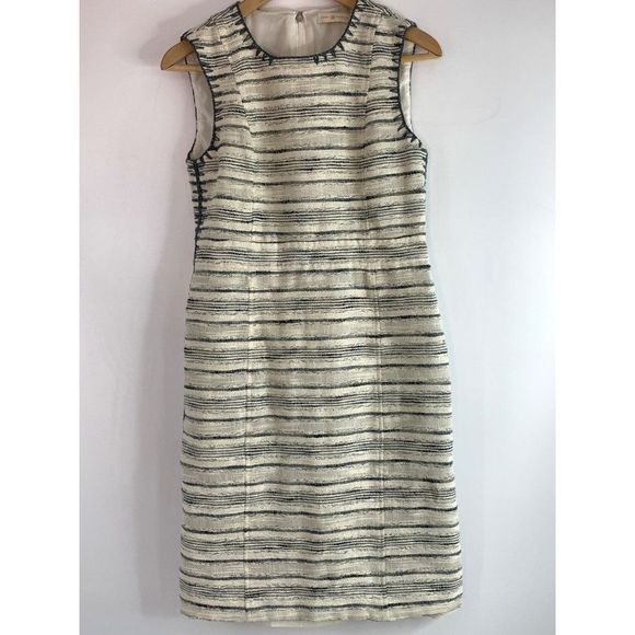 Tory Burch Tweed Sheath Dress Nicole Sleeveless Size 8 M Knee Length 6149 EUC - Picture 7 of 14